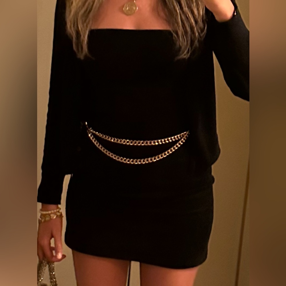 Denim Black Bandeau Dress